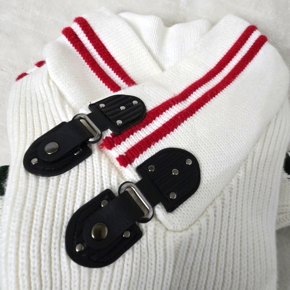 Ce & Ce Men's Size M Shawl Collar Sweater White Officecore Academia Preppy - Picture 3 of 8